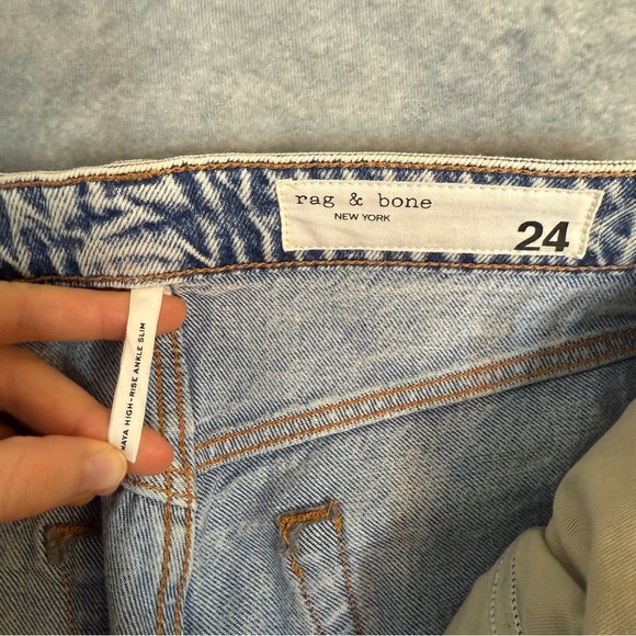 Rag & Bone Maya Jeans Women’s 24 High Rise Ankle Slim Fit Y2K Denim Vintage - Picture 9 of 16